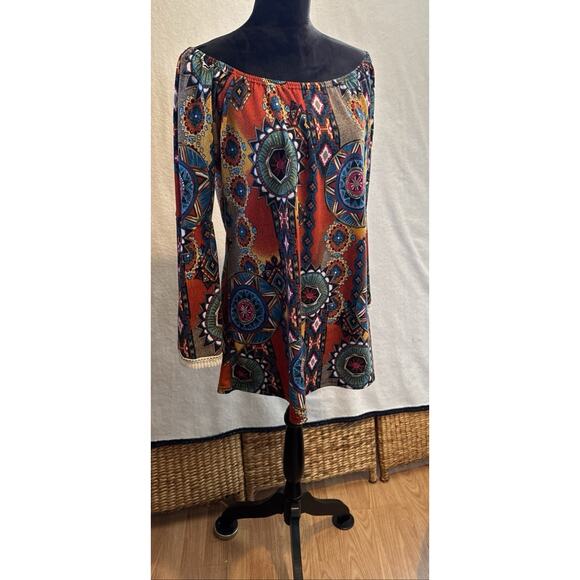 Aztec Tunic Lace Trim Sleeves Whimsigoth Witchcore - Picture 3 of 8